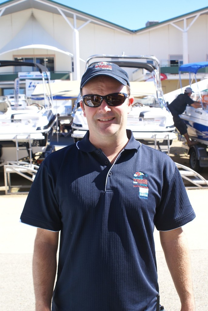 Tinnie and Tackle Show event manager, Jason Plant, gfelt he had plenty to smile about after more than 36,400 attended the 2011 show. © Bob Wonders